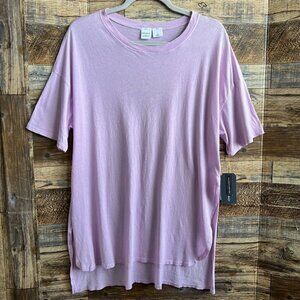 Melrose and Market Hi low T-Shirt Top SMALL Purple Split Side leggings wear
